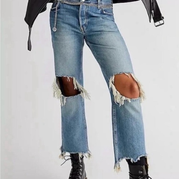 Free People Maggie Mid Rise Jeans - Picture 13 of 14